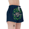 St. Patrick's Day Green Clover Print Women's Shorts-grizzshop