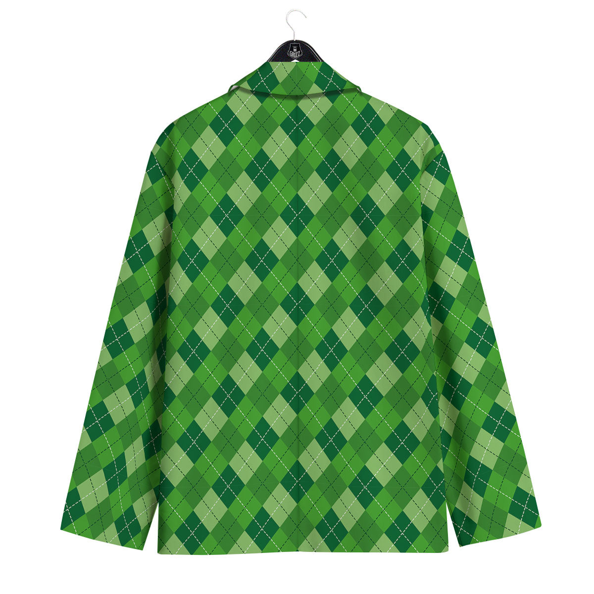 St. Patrick's Day Green Plaid Print Men's Sport Coat-grizzshop