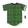 St. Patrick's Day Green Tartan Print Baseball Jersey-grizzshop