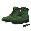 St. Patrick's Day Green Tartan Print Boots-grizzshop