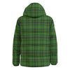 St. Patrick's Day Green Tartan Print Down Jacket-grizzshop