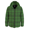 St. Patrick's Day Green Tartan Print Down Jacket-grizzshop