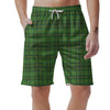 St. Patrick's Day Green Tartan Print Men's Shorts-grizzshop