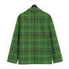 St. Patrick's Day Green Tartan Print Men's Sport Coat-grizzshop