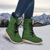 St. Patrick's Day Green Tartan Print Snow Boots-grizzshop