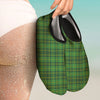 St. Patrick's Day Green Tartan Print Water Shoes-grizzshop