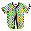 St. Patrick's Day Irish Checkered Print Baseball Jersey-grizzshop