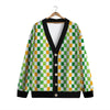 St. Patrick's Day Irish Checkered Print Cardigan-grizzshop