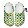 St. Patrick's Day Irish Checkered Print Clog-grizzshop