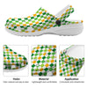 St. Patrick's Day Irish Checkered Print Clog-grizzshop