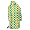 St. Patrick's Day Irish Checkered Print Long Down Jacket-grizzshop