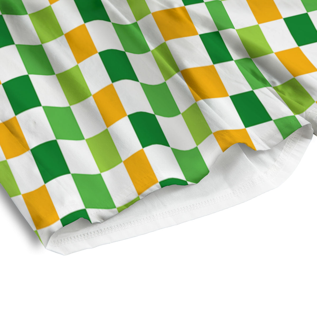 St. Patrick's Day Irish Checkered Print Men's Athletic Shorts
