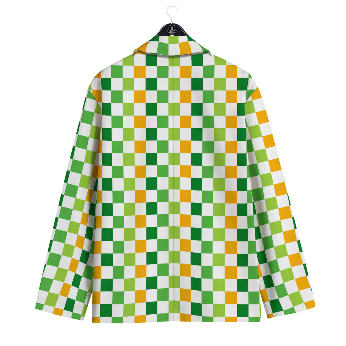 St. Patrick's Day Irish Checkered Print Men's Sport Coat-grizzshop