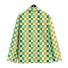 St. Patrick's Day Irish Checkered Print Men's Sport Coat-grizzshop