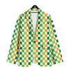 St. Patrick's Day Irish Checkered Print Men's Sport Coat-grizzshop