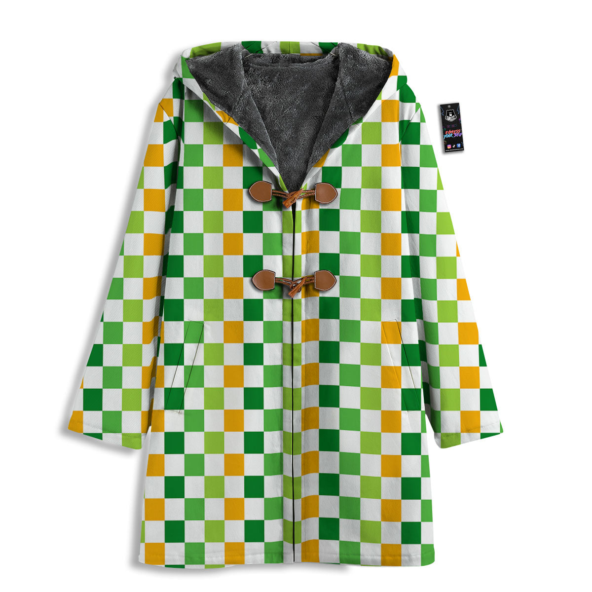 St. Patrick's Day Irish Checkered Print Men's Windbreaker Jacket-grizzshop