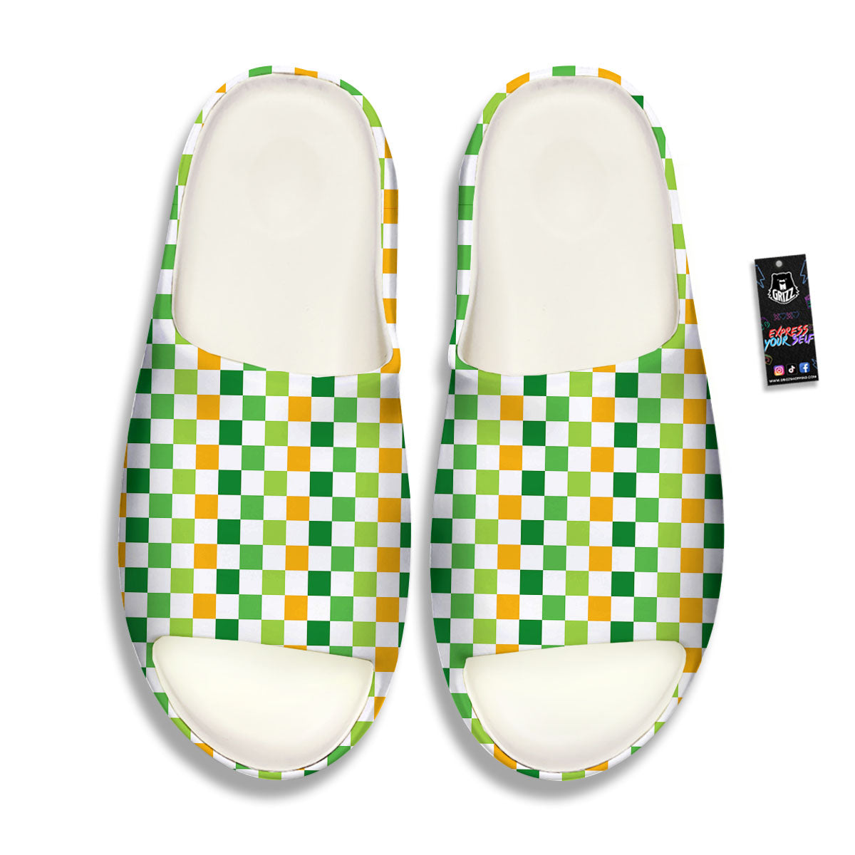 St. Patrick's Day Irish Checkered Print Sandals-grizzshop