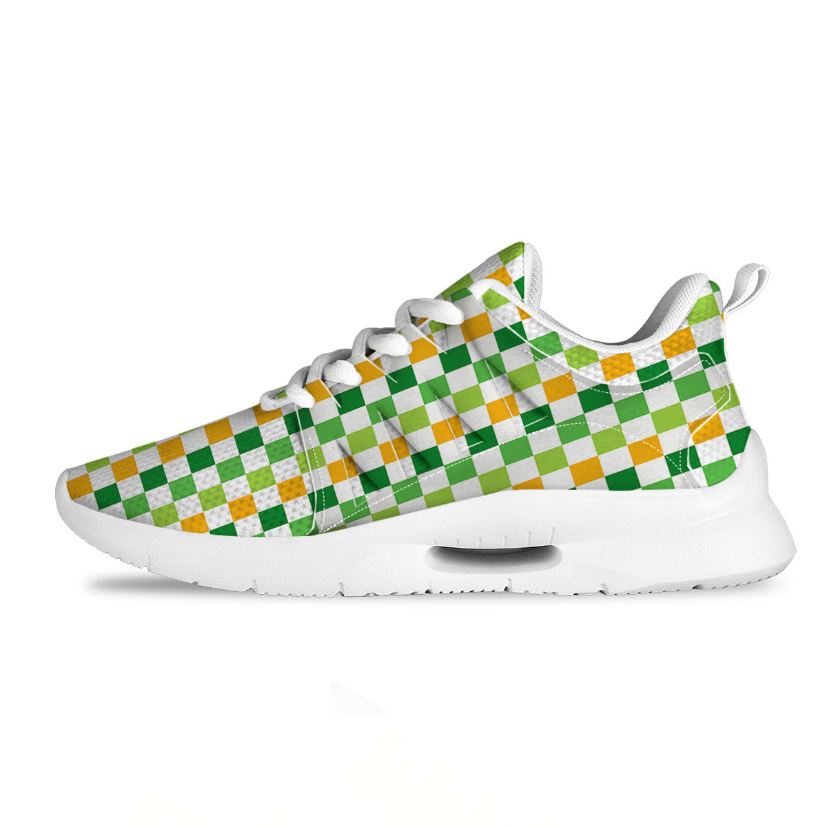 St. Patrick's Day Irish Checkered Print Tennis Shoes-grizzshop