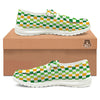 St. Patrick's Day Irish Checkered Print White Loafers-grizzshop