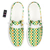 St. Patrick's Day Irish Checkered Print White Loafers-grizzshop