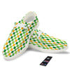 St. Patrick's Day Irish Checkered Print White Loafers-grizzshop