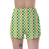 St. Patrick's Day Irish Checkered Print Women's Shorts-grizzshop