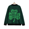 St. Patrick's Day Irish Clover Print Cardigan-grizzshop