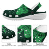 St. Patrick's Day Irish Clover Print Clog-grizzshop