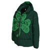 St. Patrick's Day Irish Clover Print Down Jacket-grizzshop