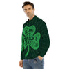 St. Patrick's Day Irish Clover Print Men's Dress Shirts-grizzshop