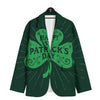 St. Patrick's Day Irish Clover Print Men's Sport Coat-grizzshop