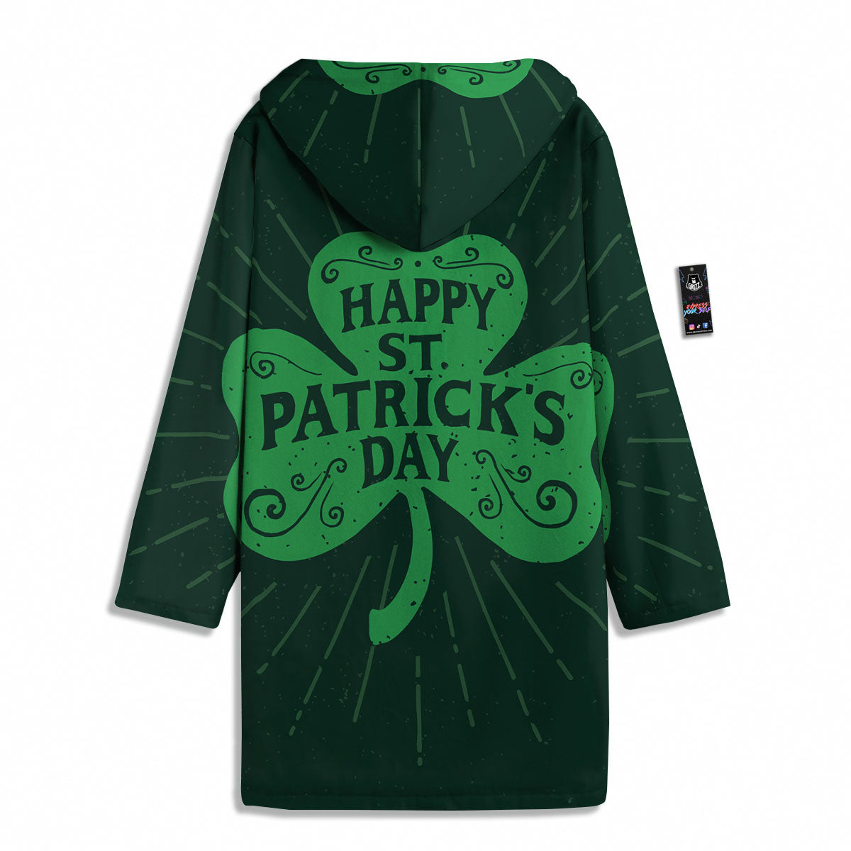 St. Patrick's Day Irish Clover Print Men's Windbreaker Jacket-grizzshop