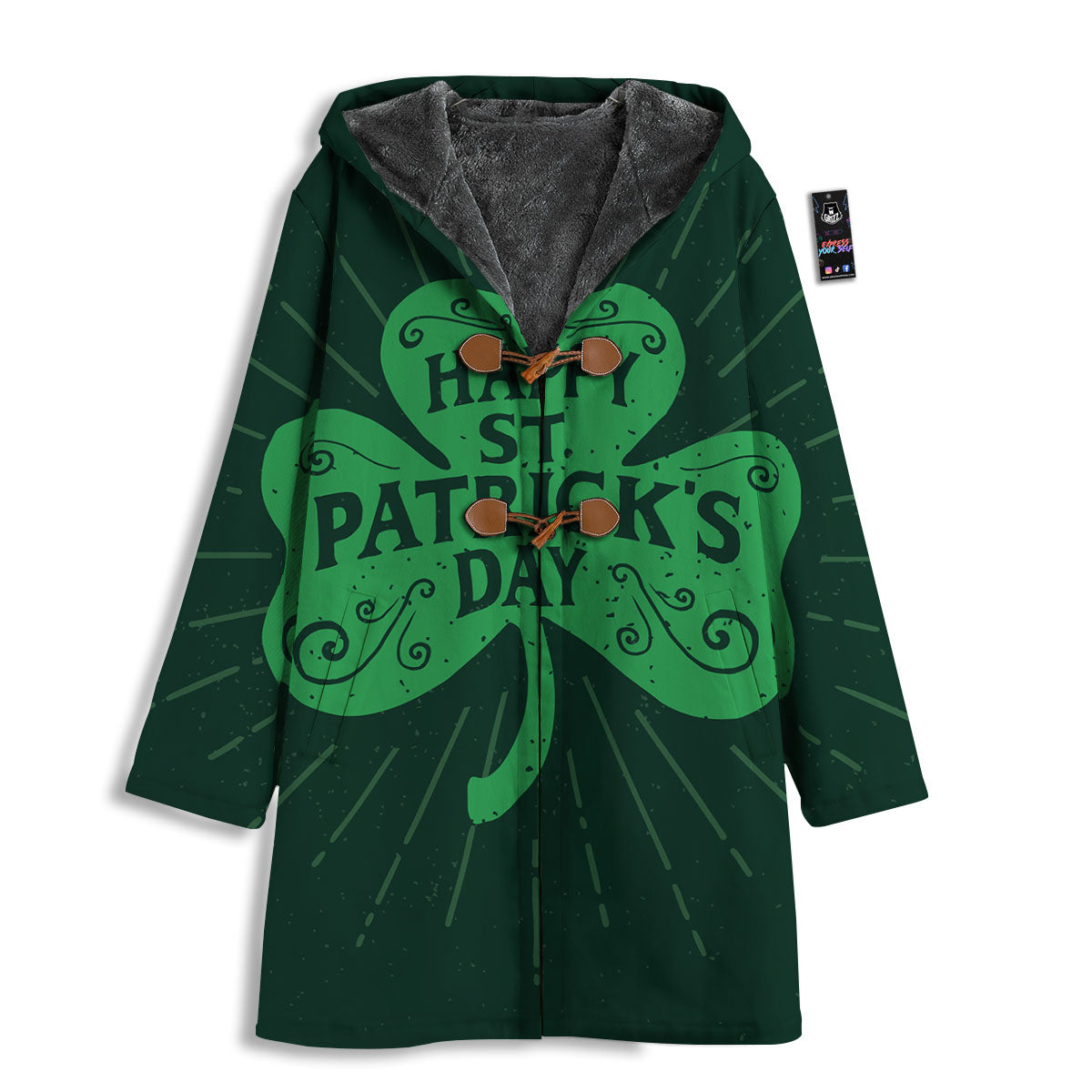 St. Patrick's Day Irish Clover Print Men's Windbreaker Jacket-grizzshop