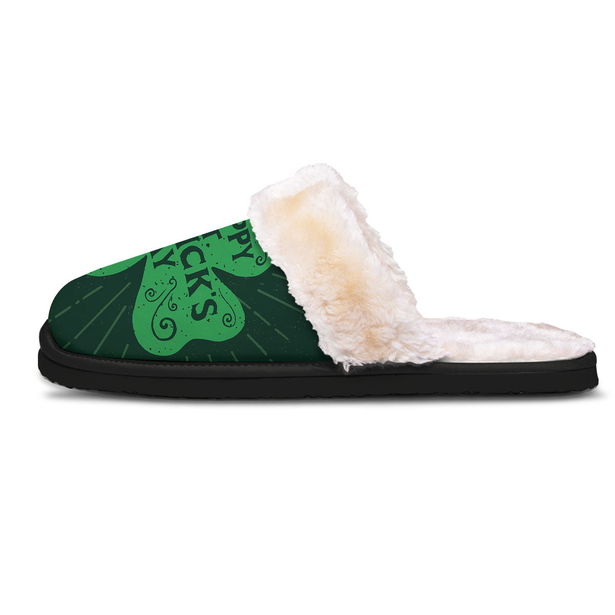 St. Patrick's Day Irish Clover Print Slippers-grizzshop