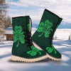 St. Patrick's Day Irish Clover Print Snow Boots-grizzshop