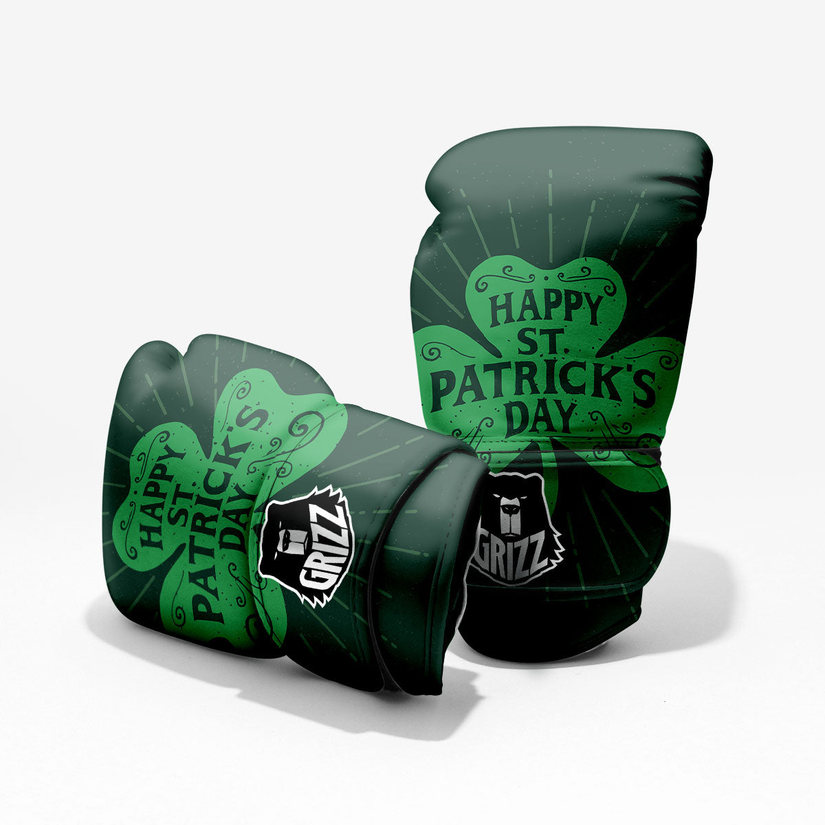 St. Patrick's Day Irish Clover Print Pro Boxing Glove