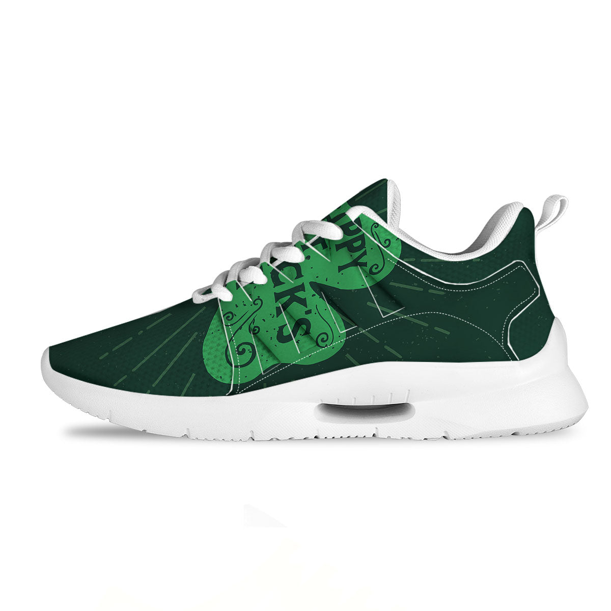 St. Patrick's Day Irish Clover Print Tennis Shoes-grizzshop