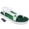 St. Patrick's Day Irish Clover Print White Open Toe Sandals-grizzshop