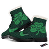 St. Patrick's Day Irish Clover Print Winter Boots-grizzshop