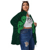 St. Patrick's Day Irish Clover Print Women's Sherpa Jacket-grizzshop