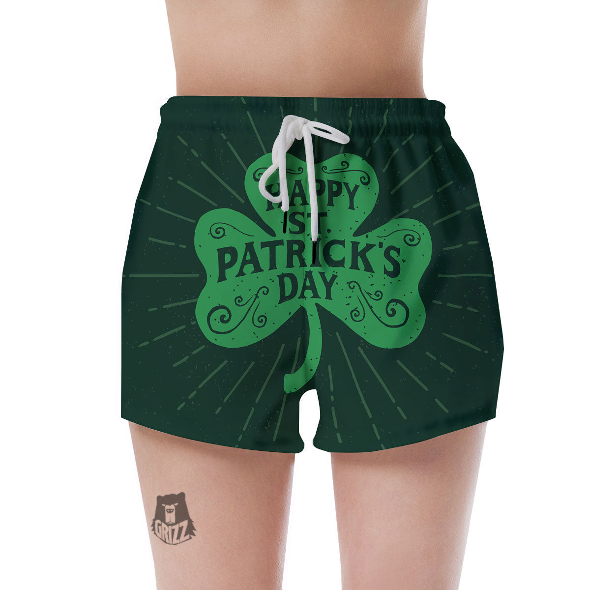 St. Patrick's Day Irish Clover Print Women's Shorts-grizzshop