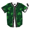 St. Patrick's Day Irish Leaf Print Baseball Jersey-grizzshop