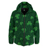 St. Patrick's Day Irish Leaf Print Down Jacket-grizzshop