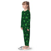 St. Patrick's Day Irish Leaf Print Kid's Pajamas-grizzshop