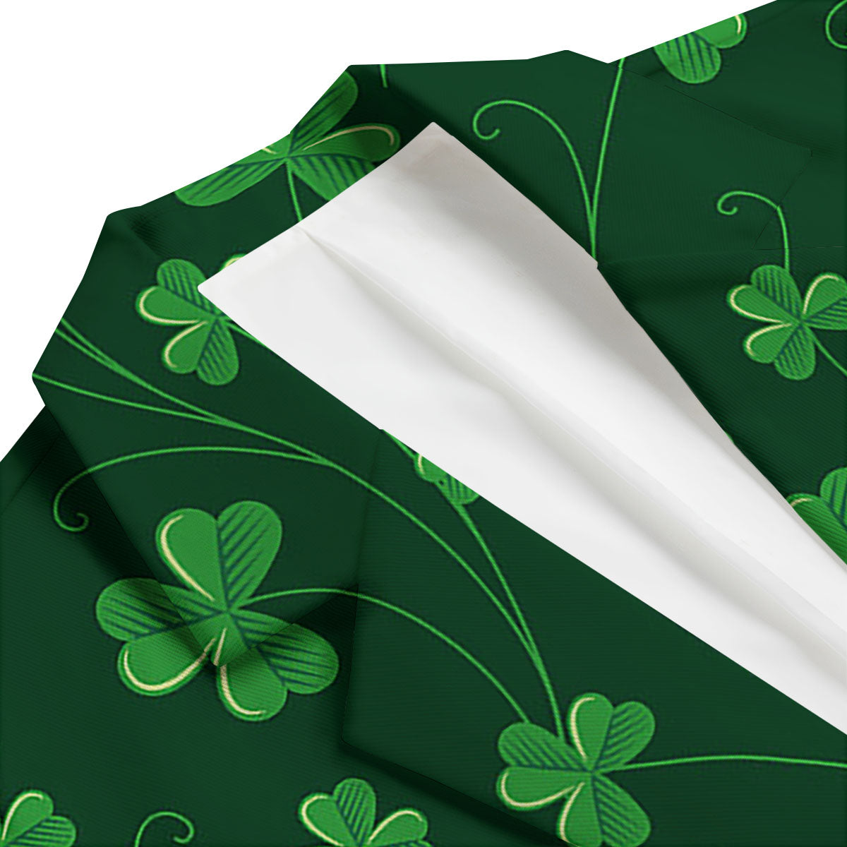 St. Patrick's Day Irish Leaf Print Men's Blazer-grizzshop
