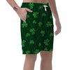 St. Patrick's Day Irish Leaf Print Men's Shorts-grizzshop