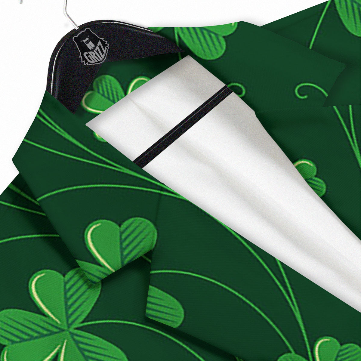 St. Patrick's Day Irish Leaf Print Men's Sport Coat-grizzshop