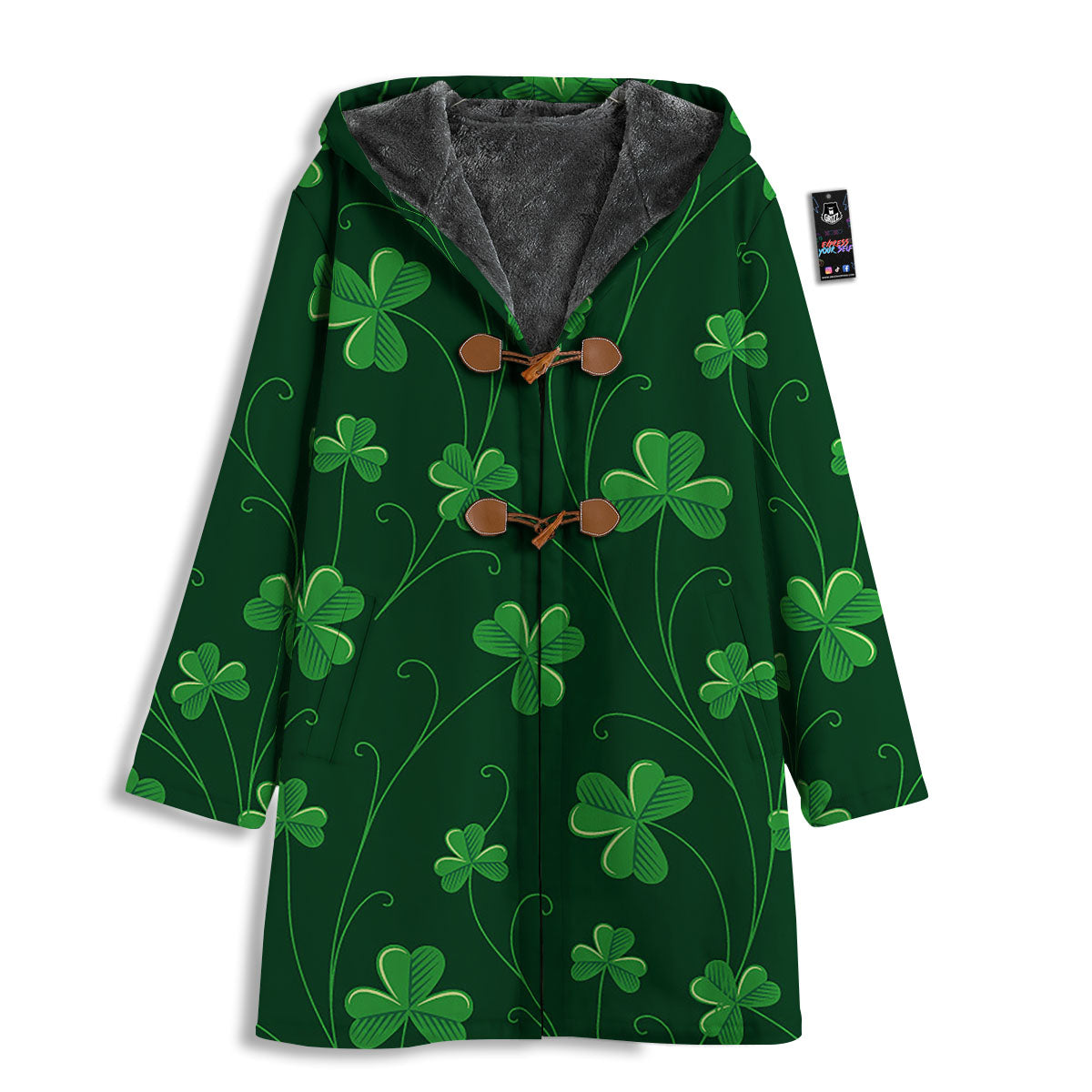 St. Patrick's Day Irish Leaf Print Men's Windbreaker Jacket-grizzshop