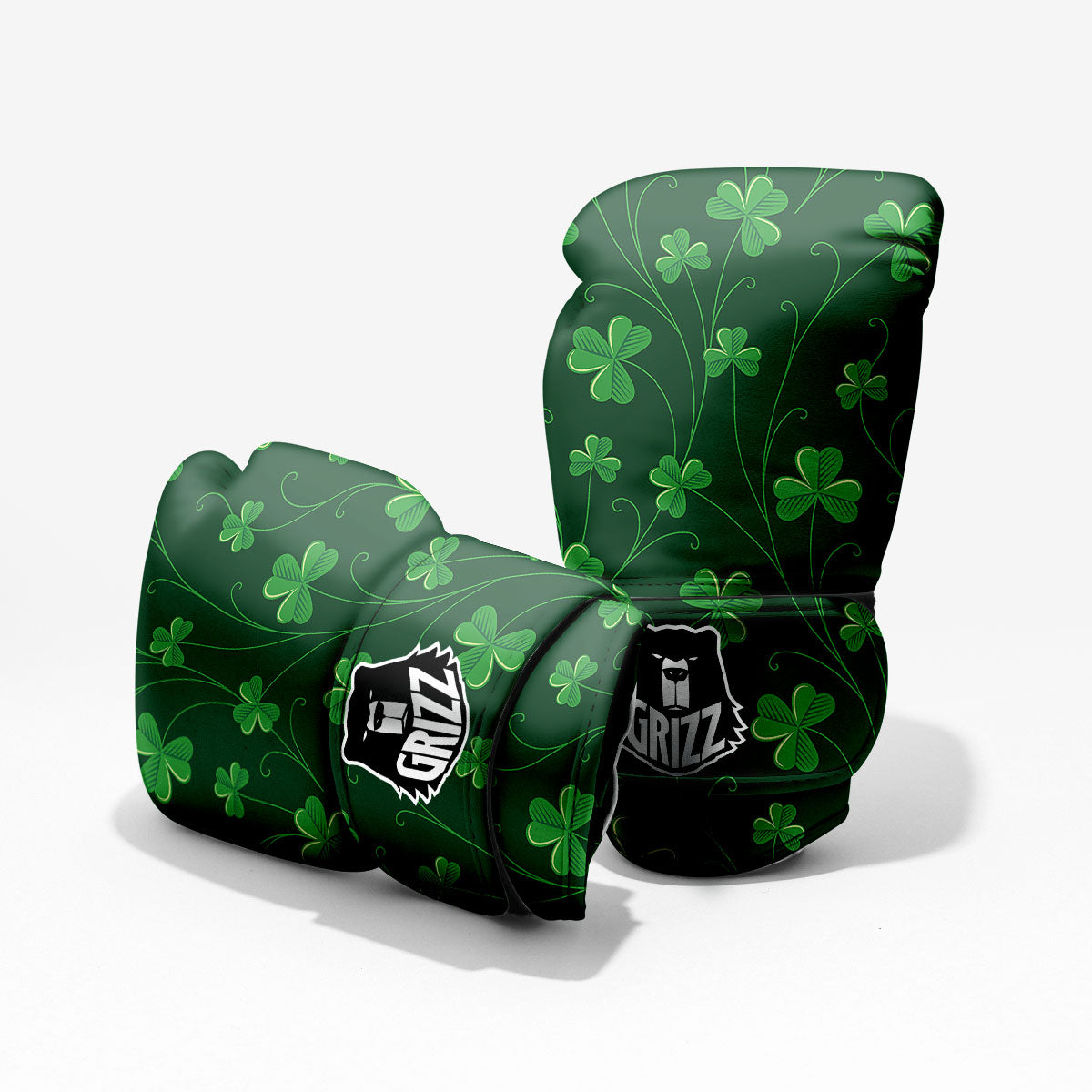 St. Patrick's Day Irish Leaf Print Pro Boxing Glove