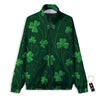 St. Patrick's Day Irish Leaf Print Track Jacket-grizzshop